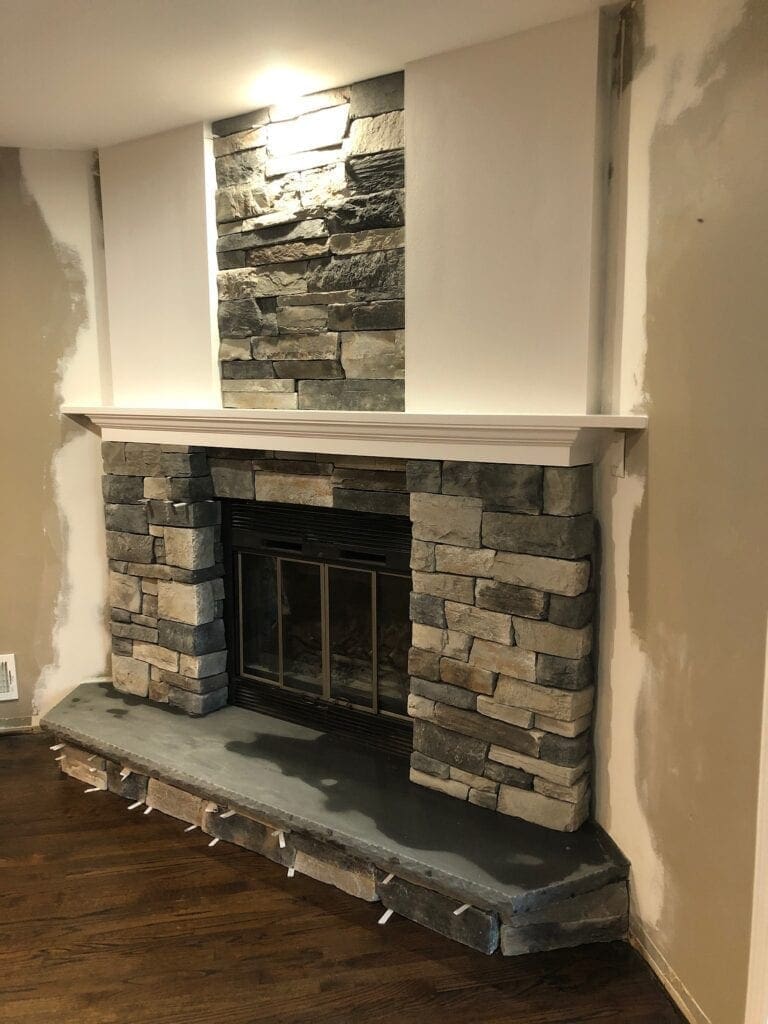 Echo Ridge Country Ledgestone Wood Burning Fireplace