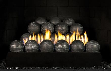 RHP 4" Nero Marquina Fyre Spheres (18" Set)